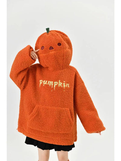 Halloween Pumpkin Fleece Hoodie