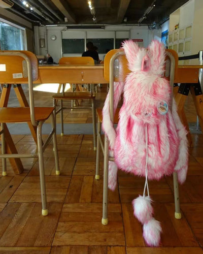 Gradient Plush Rabbit Backpack