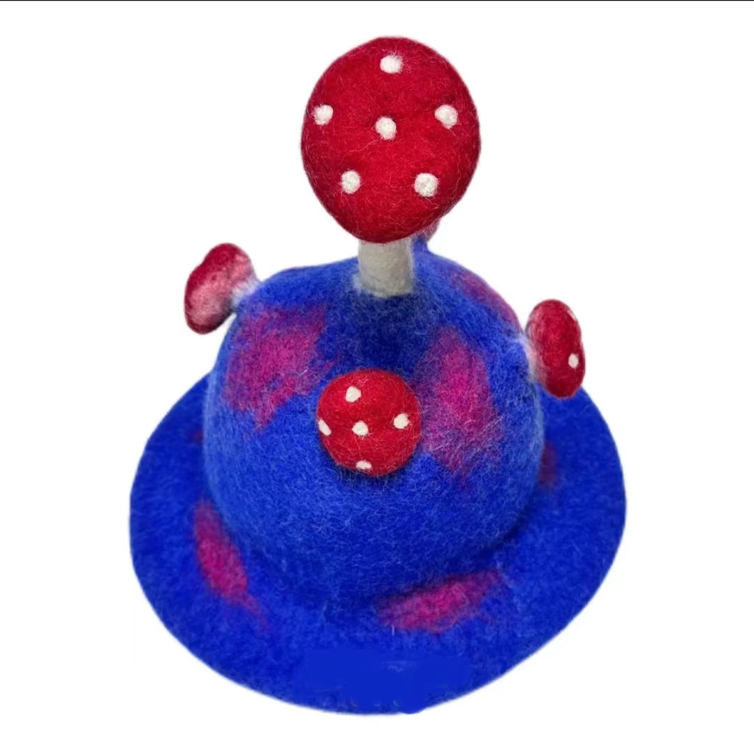 🍄Handmade Fuzzy Mushroom Hat🍄