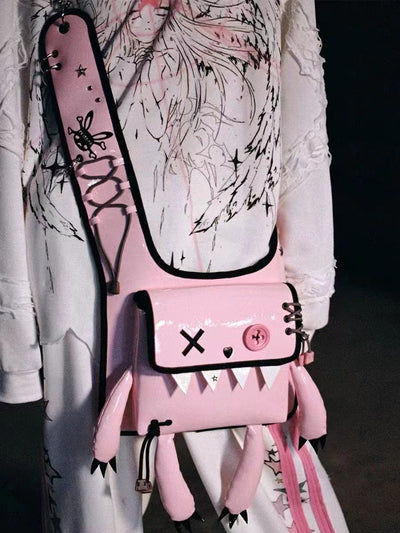 Japanese-style PU Punk Bunny Dual-purpose Bag