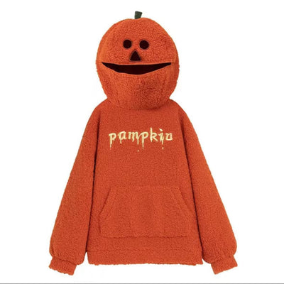 Halloween Pumpkin Fleece Hoodie