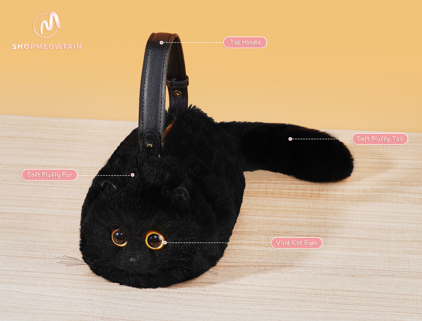 Handmade Black Cat Bag