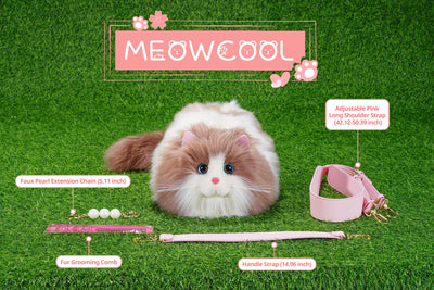 🐱✨MEOWCOOL Large Ragdoll Cat Plush Purse