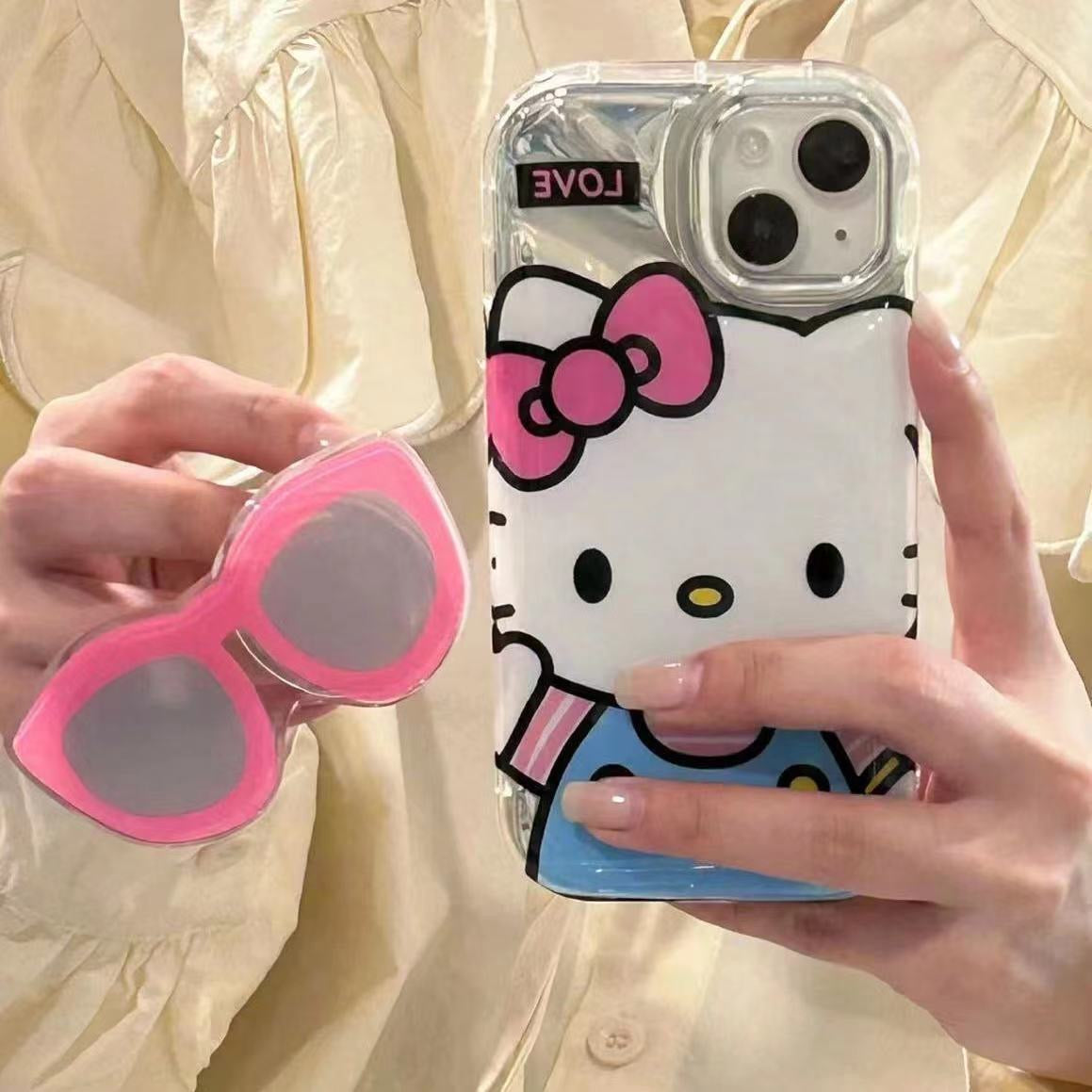 Sassy Kuromi and Hello Kitty Inspired Phone Case