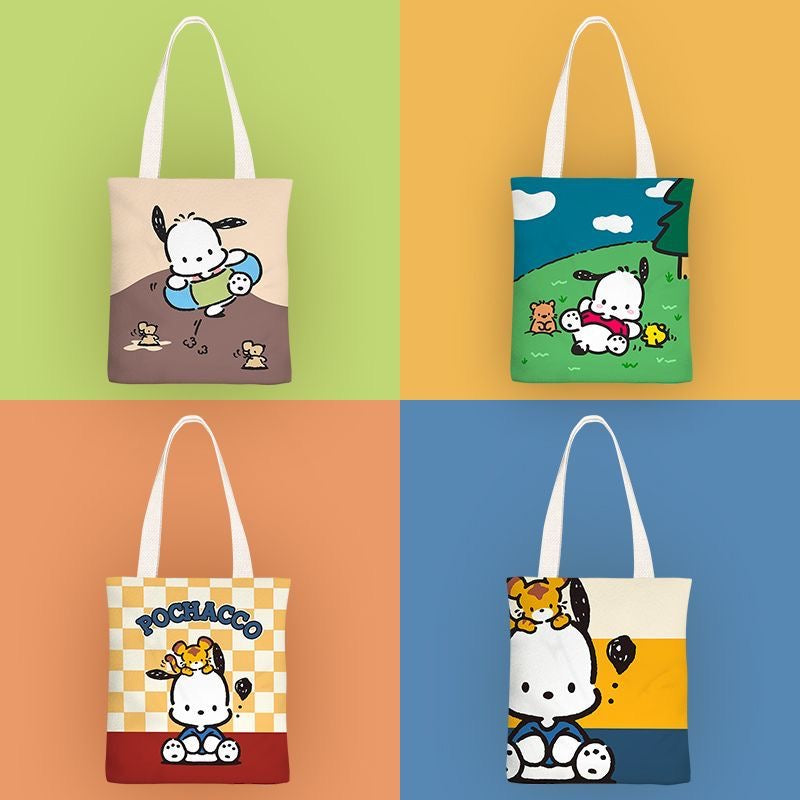 Pochacco Inspired Canvas Tote Bag