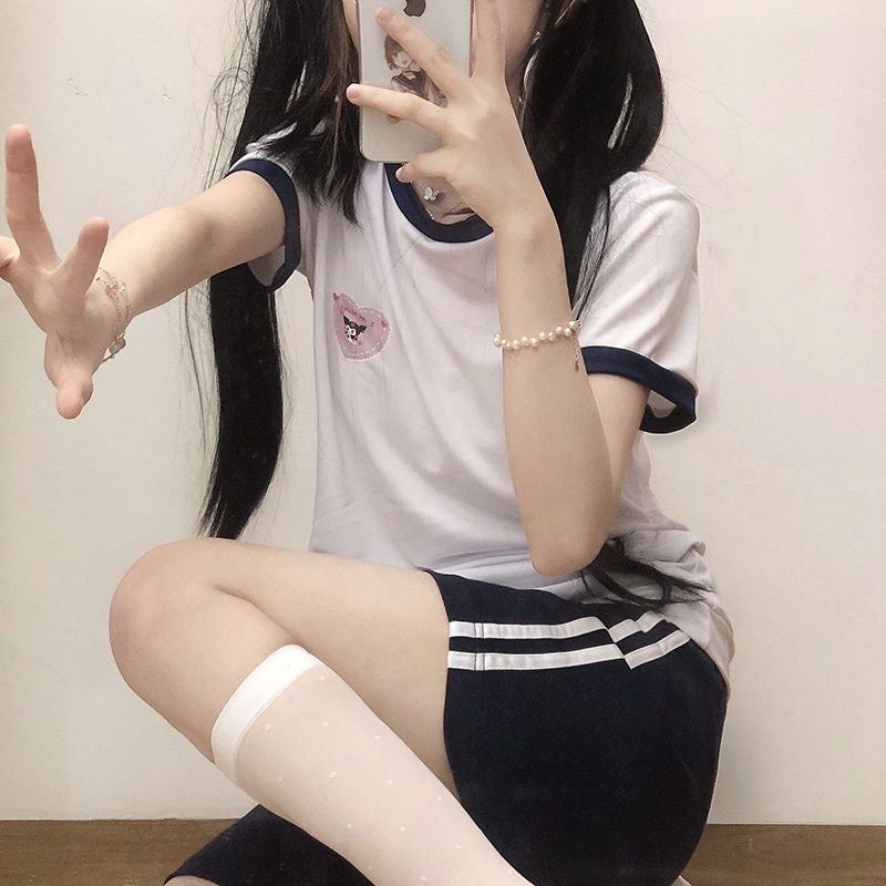 Japanese School Girl Style Uniform with Kuromi Print