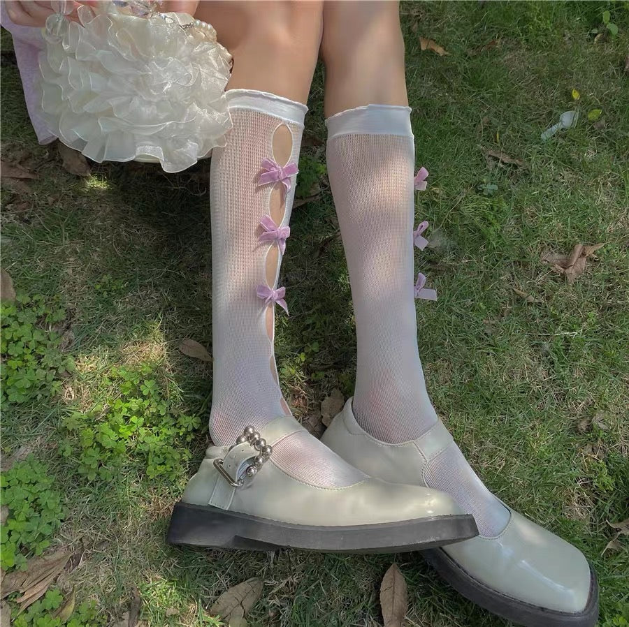 Sweet Lolita Socks With Bows