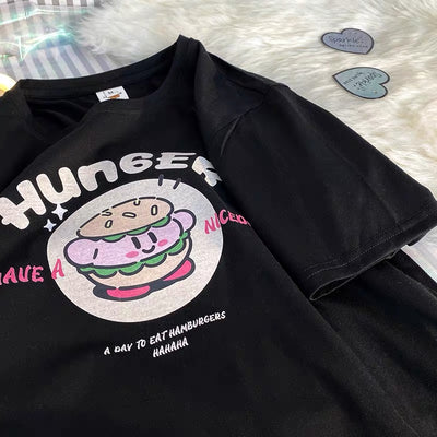 T-shirt oversize Hamburger Kirby