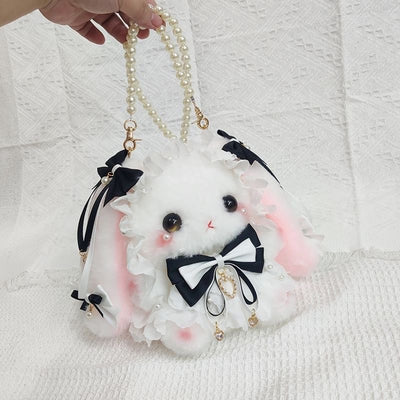 Lolita Bunny Bag with Crossbody Pearl Straps