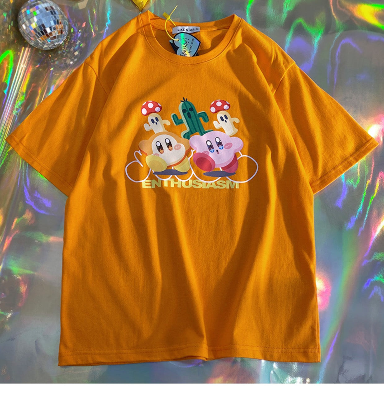T-shirt surdimensionné Kirby enthousiaste