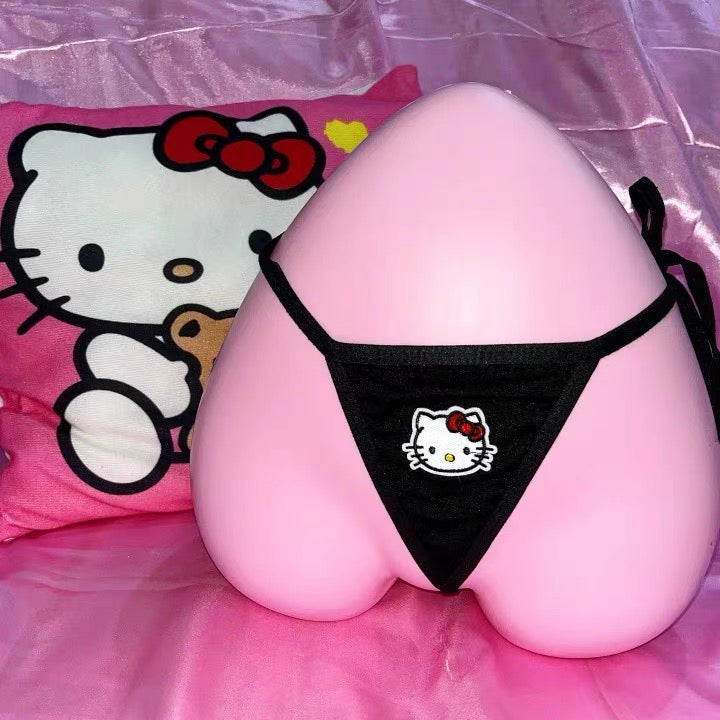 Sexy Kawaii Hello Kitty Inspired Thong Black