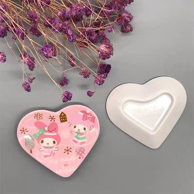 Christmas My Melody Inspired Heart Shaped Snack Plate