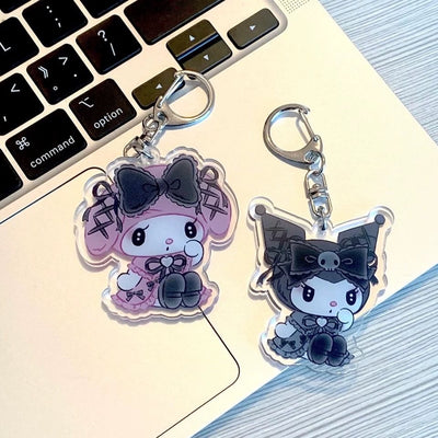Porte-clés Gothique My Melody et Kuromi