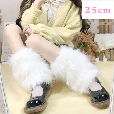 Harajuku Style Fluffy Fur Leg Warmers