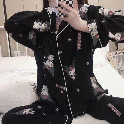 Kuromi Inspired Cotton Pajama Set
