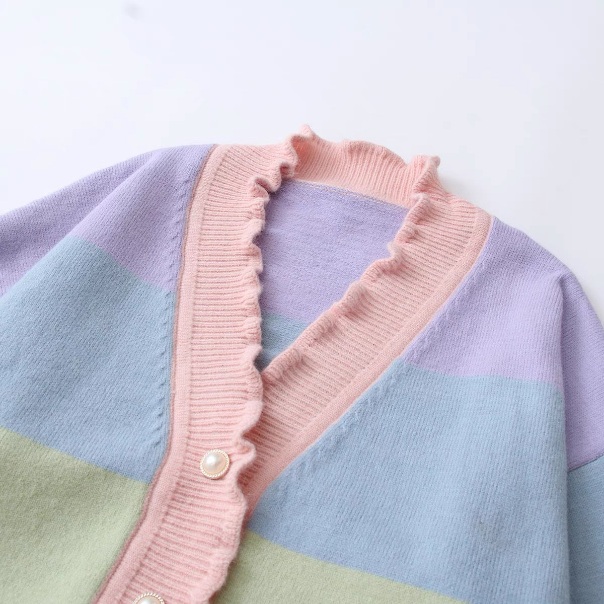 Pastel Rainbow Sweater Cardigan