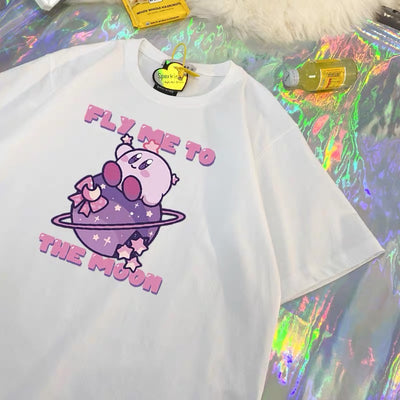 Fly Me to the Moon Kirby Oversized T-shirt