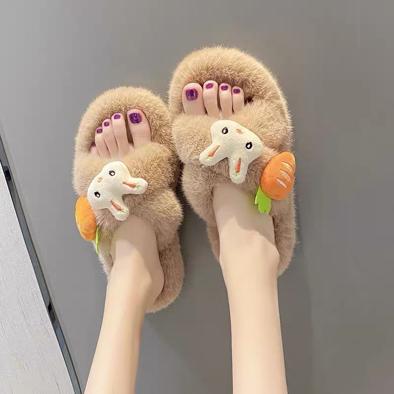 Kawaii Bunny Fuzzy Sandals
