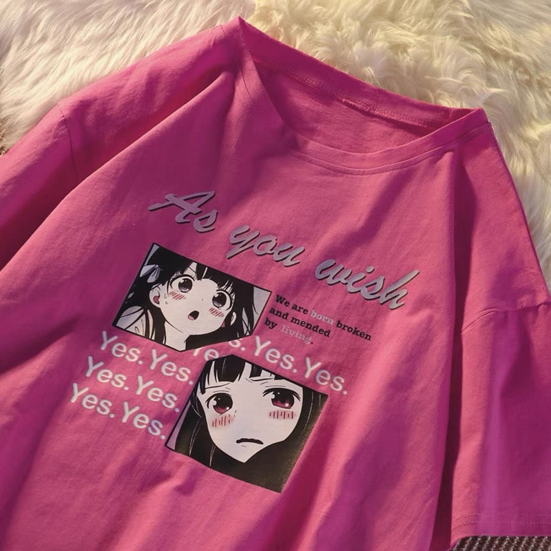 T-shirt oversize Anime Girl