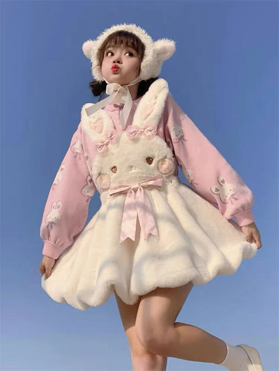 Cute Little Bunny Lolita Dress Jumper Skirt JSK