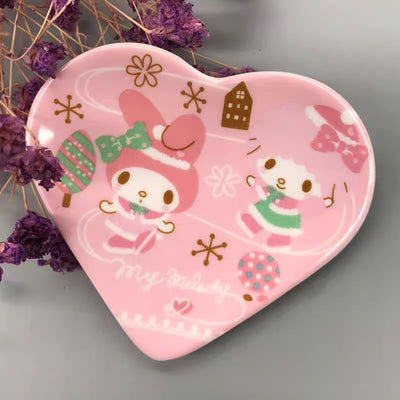 Christmas My Melody Inspired Heart Shaped Snack Plate