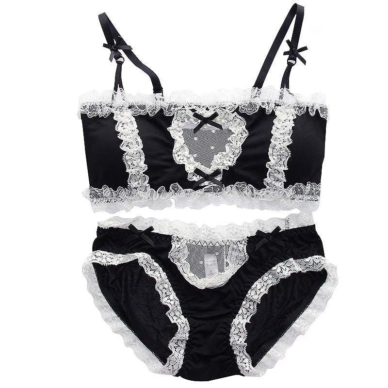 Japanese Maid Wireless Lace Lingerie Set