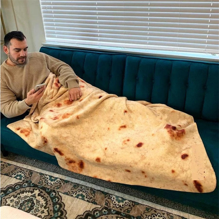 Tortilla Burrito Fleece Blanket