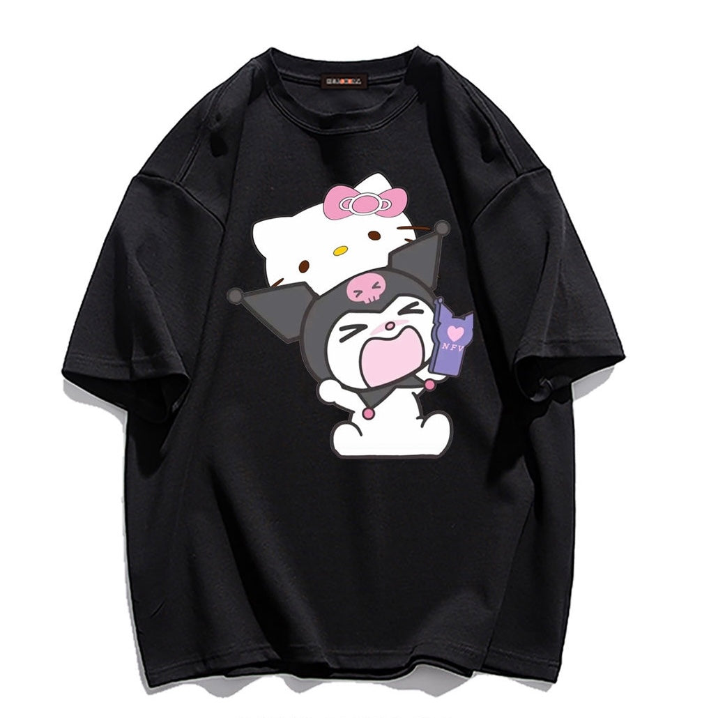 Kuromi & Hello Kitty Inspired T-shirt