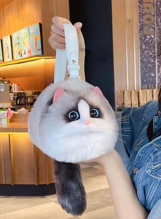 Fluffy Ragdoll Cat Bag Cat Purse