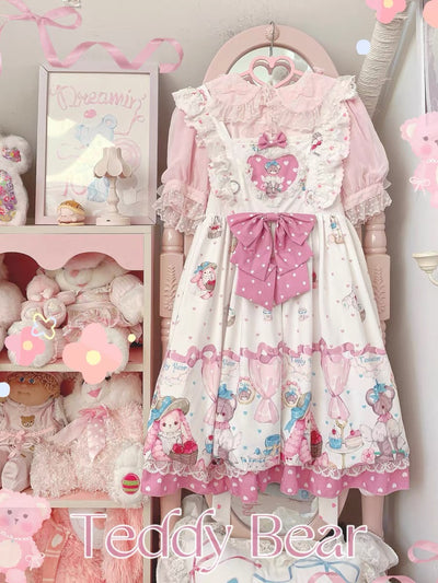 Teddy Bear & Bunny Tea Party Lolita Dress Jsk