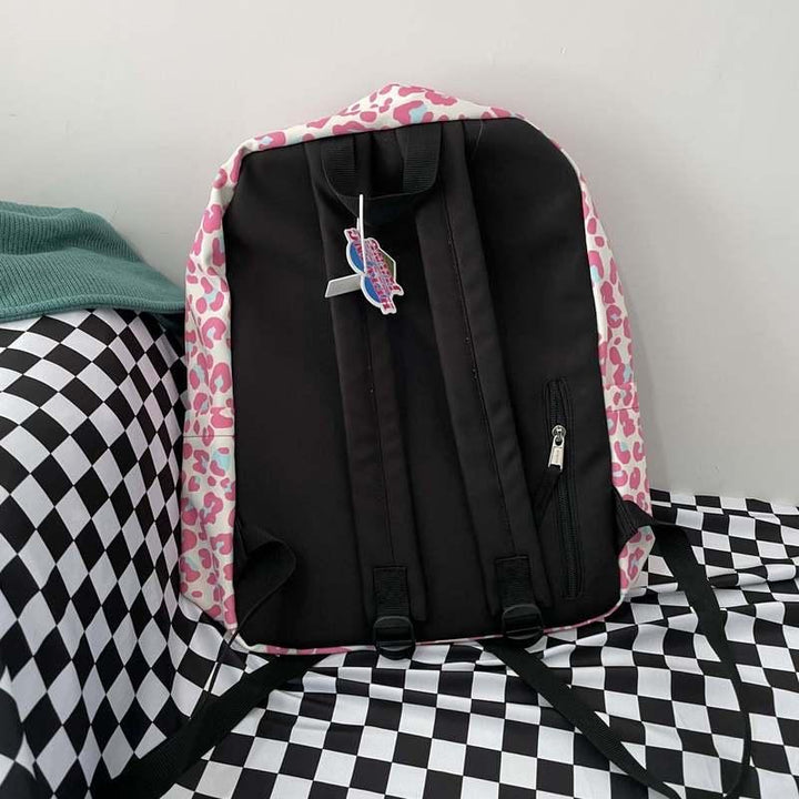 hello kitty leopard print backpack Pink Leopard Print Hello Kitty Inspired Backpack – ShopMeowtain
