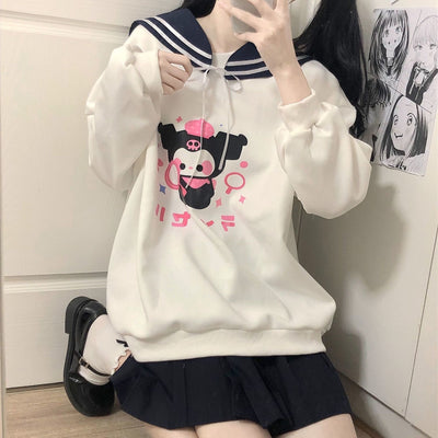 Kawaii Kuromi Inspired Sailor Collar Shirt