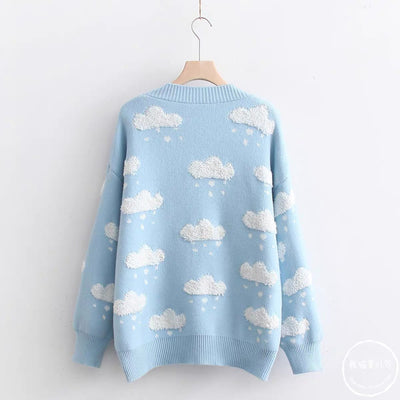 Soft Girl Cloudy Sweater Cardigan