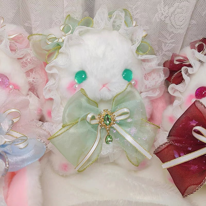 Frosty Bunny Bag with Crossbody Pearl Straps