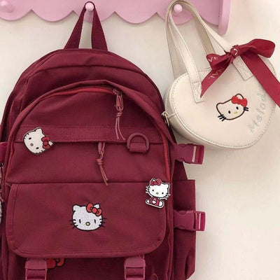 Hello Kitty Inspired Red Backpack
