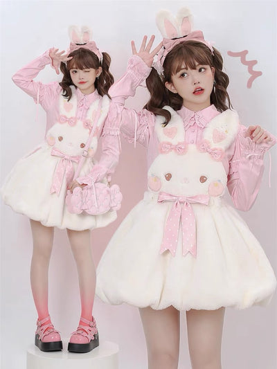 Cute Little Bunny Lolita Dress Jumper Skirt JSK