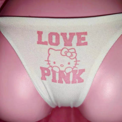 Love Pink Kawaii Kitty Thong