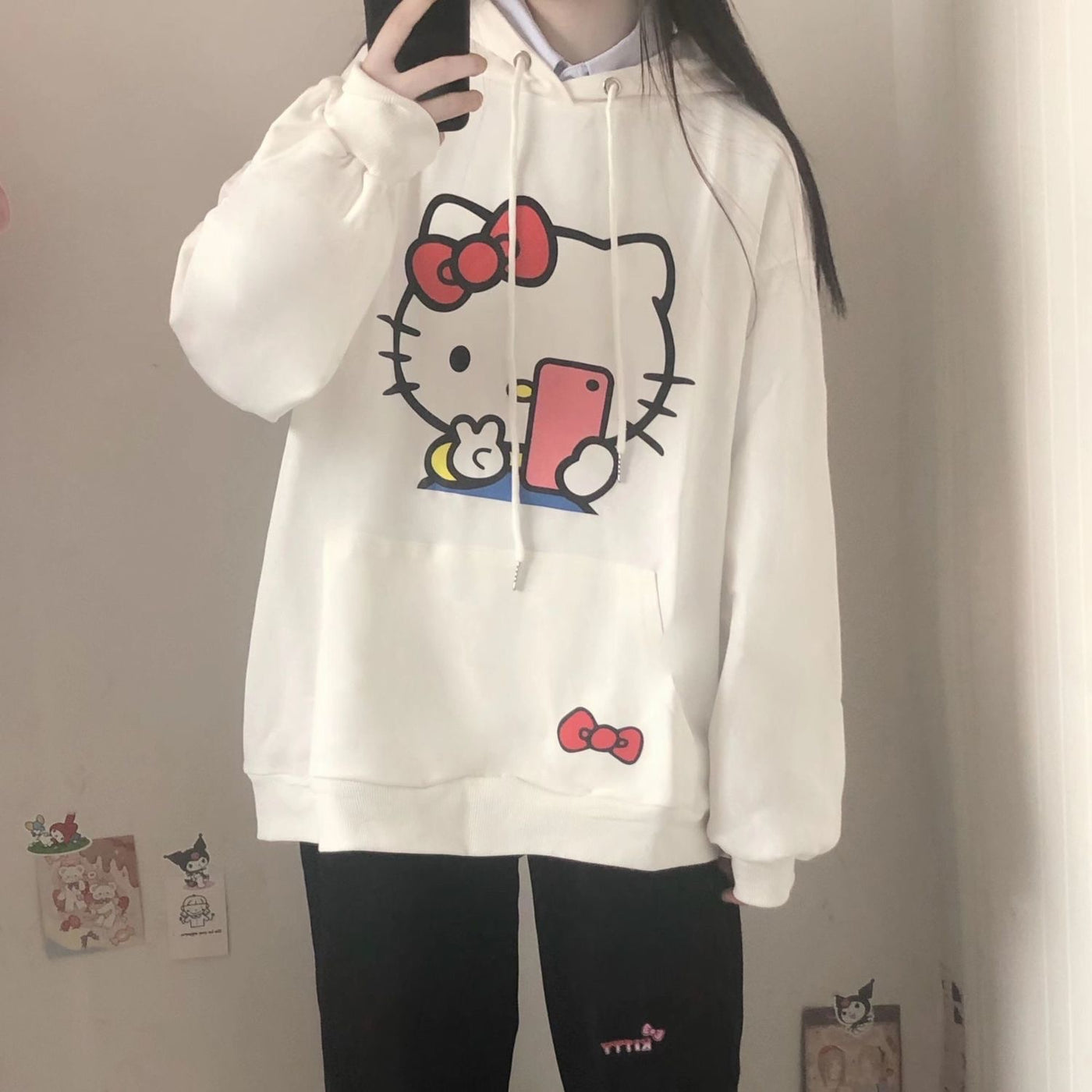 Kawaii Selfie Kitty Hoodie Sweatshirt