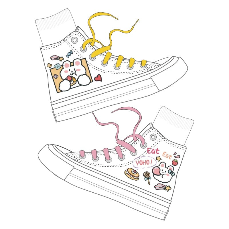 Hungry Bunny High Top Sneakers