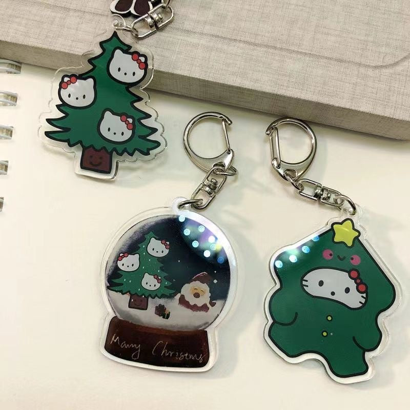 Christmas Hello Kitty Inspired Keychain