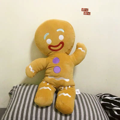 Cartoon Gingerbread Man Plushie Cushion Pillow