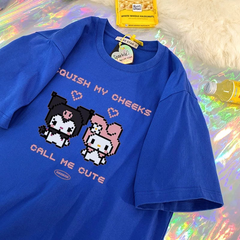 T-shirt oversize inspiré de Melody et Kuromi