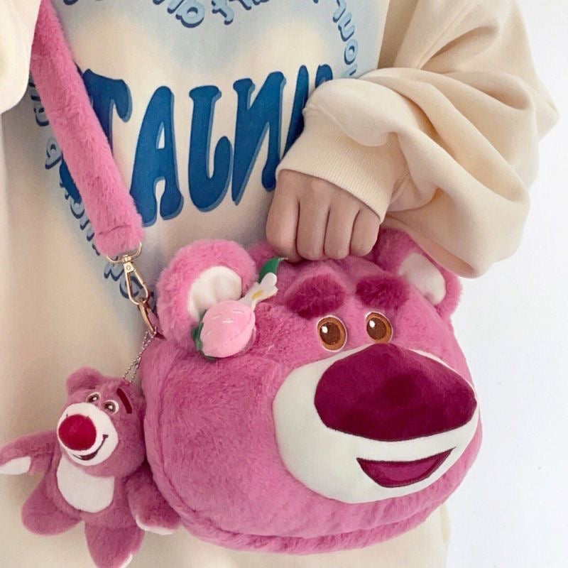Cute Strawberry Bear Plush Bag