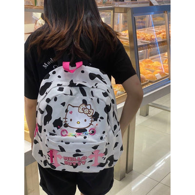 Cow Print Hello Kitty Inspired Backpack