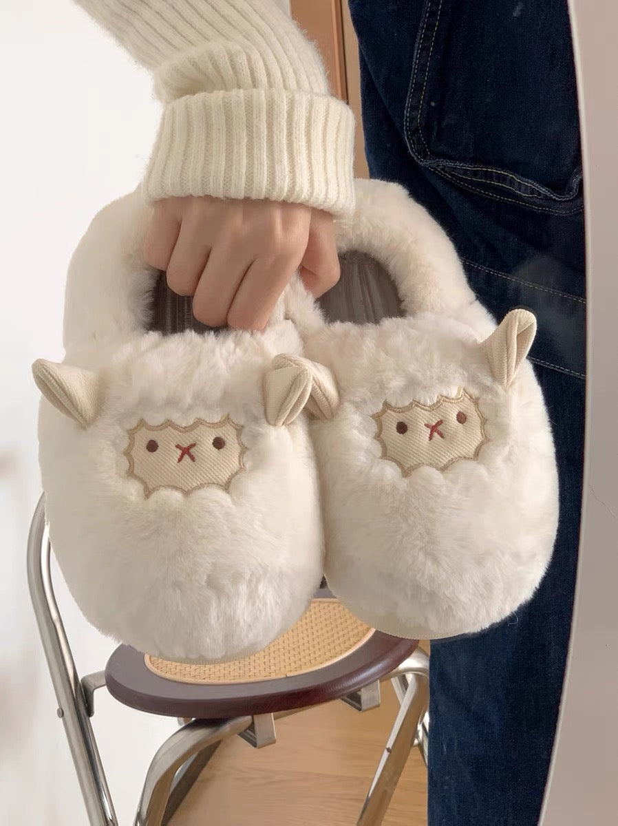 Cute Sheep Fuzzy Slippers