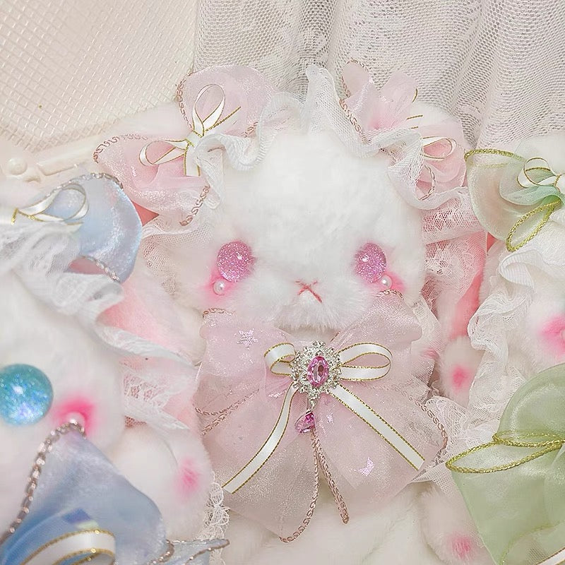 Frosty Bunny Bag with Crossbody Pearl Straps