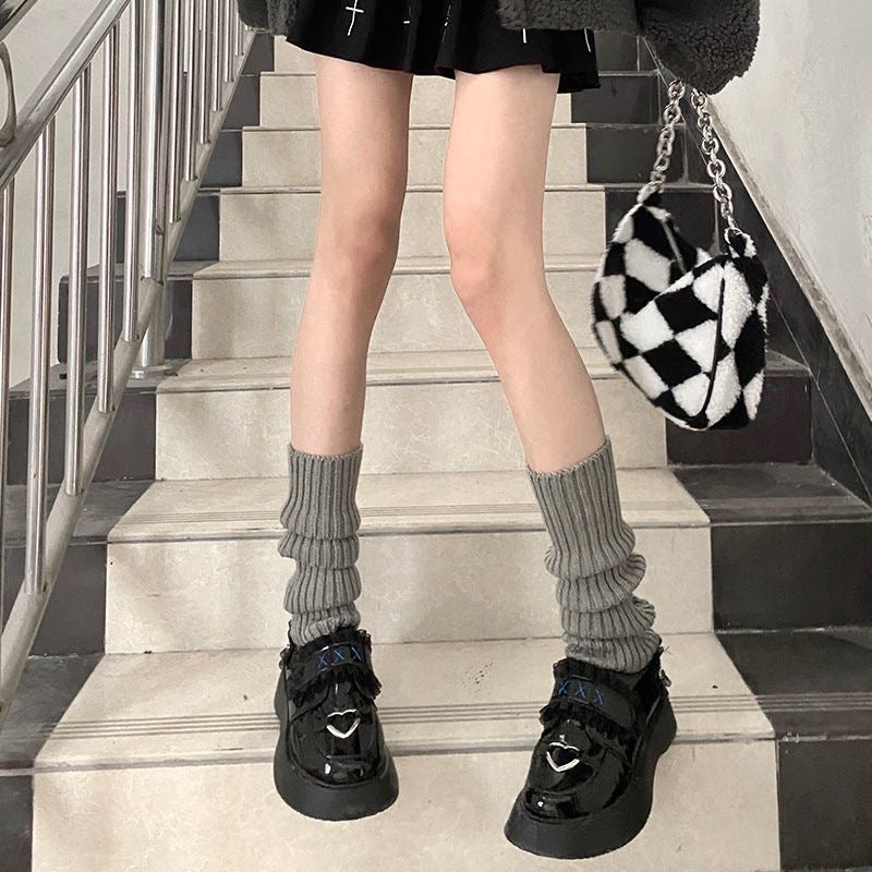 Harajuku Style Solid Short Leg Warmers