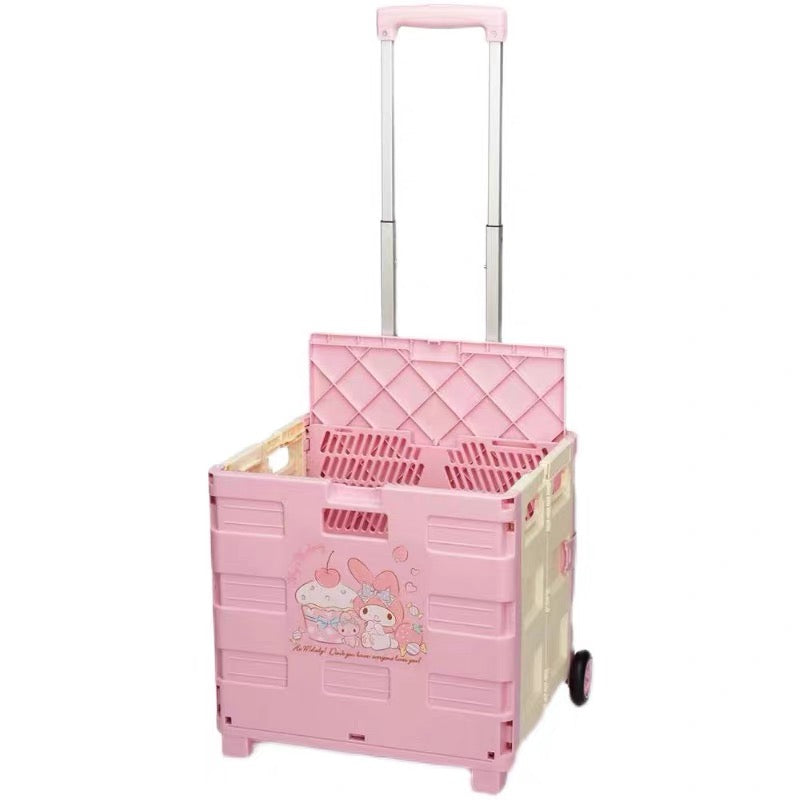 Sanriocore Foldable Utility Cart with Wheels