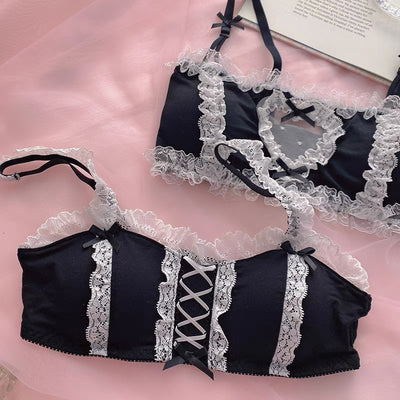 Japanese Maid Wireless Lace Lingerie Set