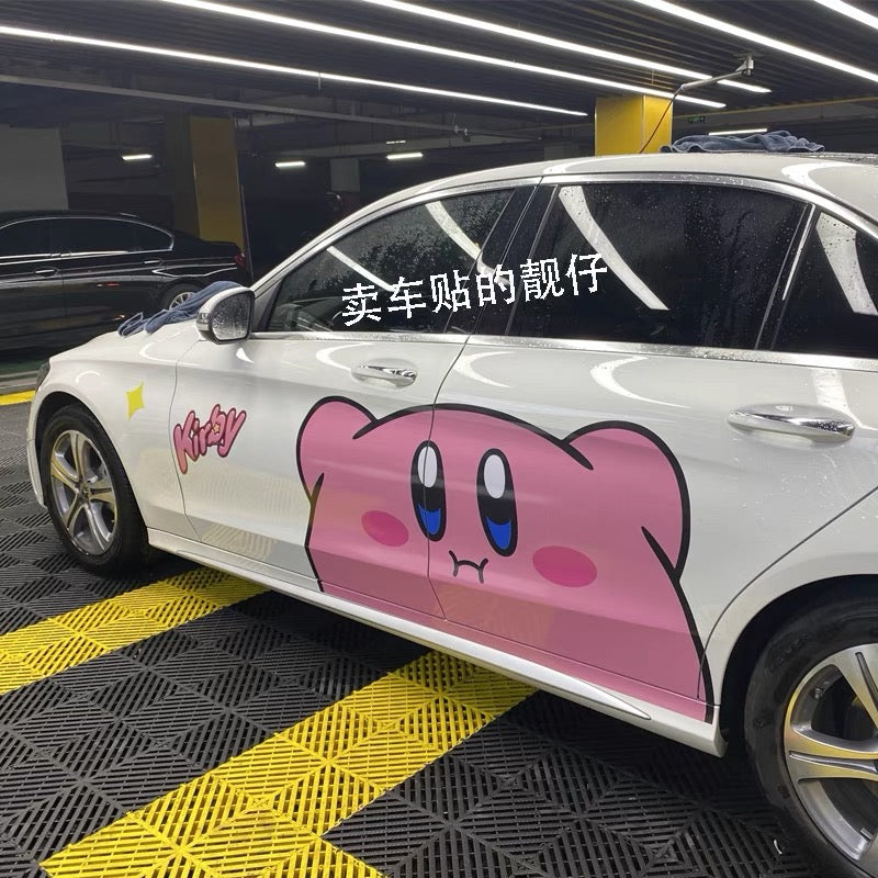 Kirby Inspired Car Stickers Tesla Model Y Model 3